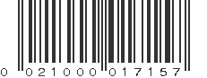 UPC 021000017157