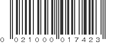 UPC 021000017423