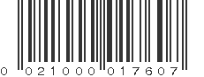 UPC 021000017607