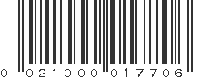 UPC 021000017706