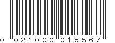 UPC 021000018567