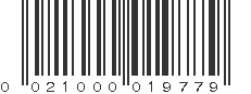 UPC 021000019779