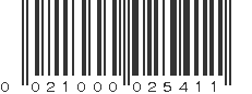 UPC 021000025411