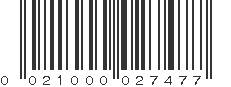 UPC 021000027477