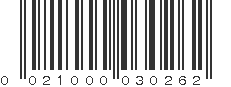 UPC 021000030262