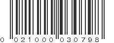 UPC 021000030798