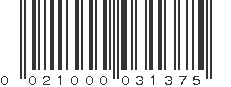 UPC 021000031375