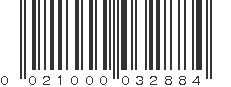 UPC 021000032884