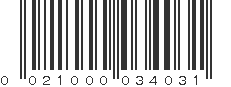 UPC 021000034031