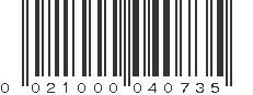 UPC 021000040735