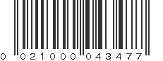 UPC 021000043477