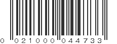 UPC 021000044733