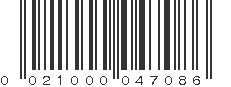 UPC 021000047086