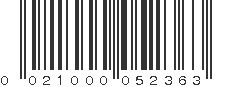 UPC 021000052363