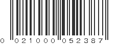 UPC 021000052387