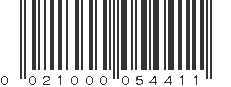 UPC 021000054411