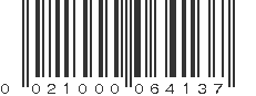 UPC 021000064137