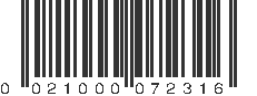 UPC 021000072316