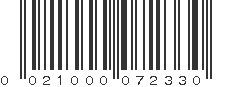 UPC 021000072330