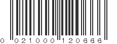 UPC 021000120666