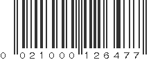 UPC 021000126477