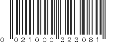 UPC 021000323081