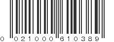 UPC 021000610389