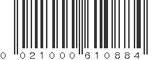 UPC 021000610884