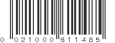 UPC 021000611485