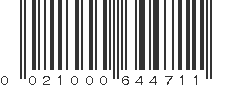 UPC 021000644711