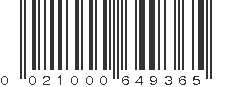 UPC 021000649365