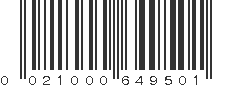 UPC 021000649501