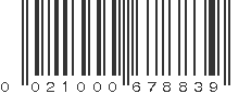 UPC 021000678839