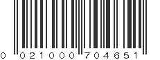 UPC 021000704651