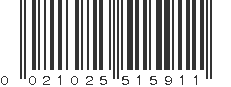 UPC 021025515911