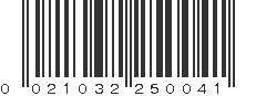 UPC 021032250041