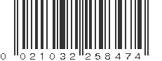 UPC 021032258474