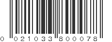 UPC 021033800078