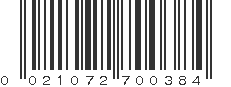 UPC 021072700384