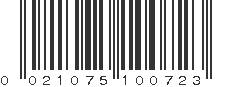 UPC 021075100723