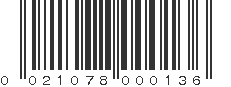 UPC 021078000136