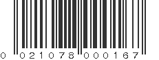 UPC 021078000167