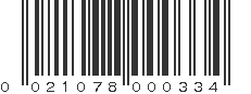 UPC 021078000334