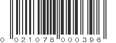 UPC 021078000396