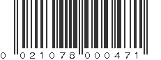 UPC 021078000471