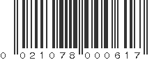 UPC 021078000617