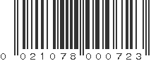 UPC 021078000723