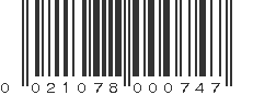 UPC 021078000747