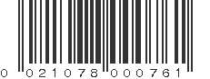 UPC 021078000761