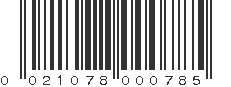 UPC 021078000785